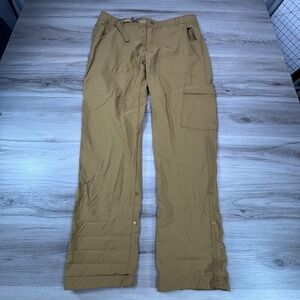 Lake & Trail Mens 38 Khaki Cargo Pants Outdoor Adventure Belted Snap Button Leg‎